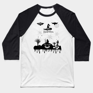 Halloween. Treat or Trick Halloween Pumpkin Magic Witch Woman Spider Baseball T-Shirt